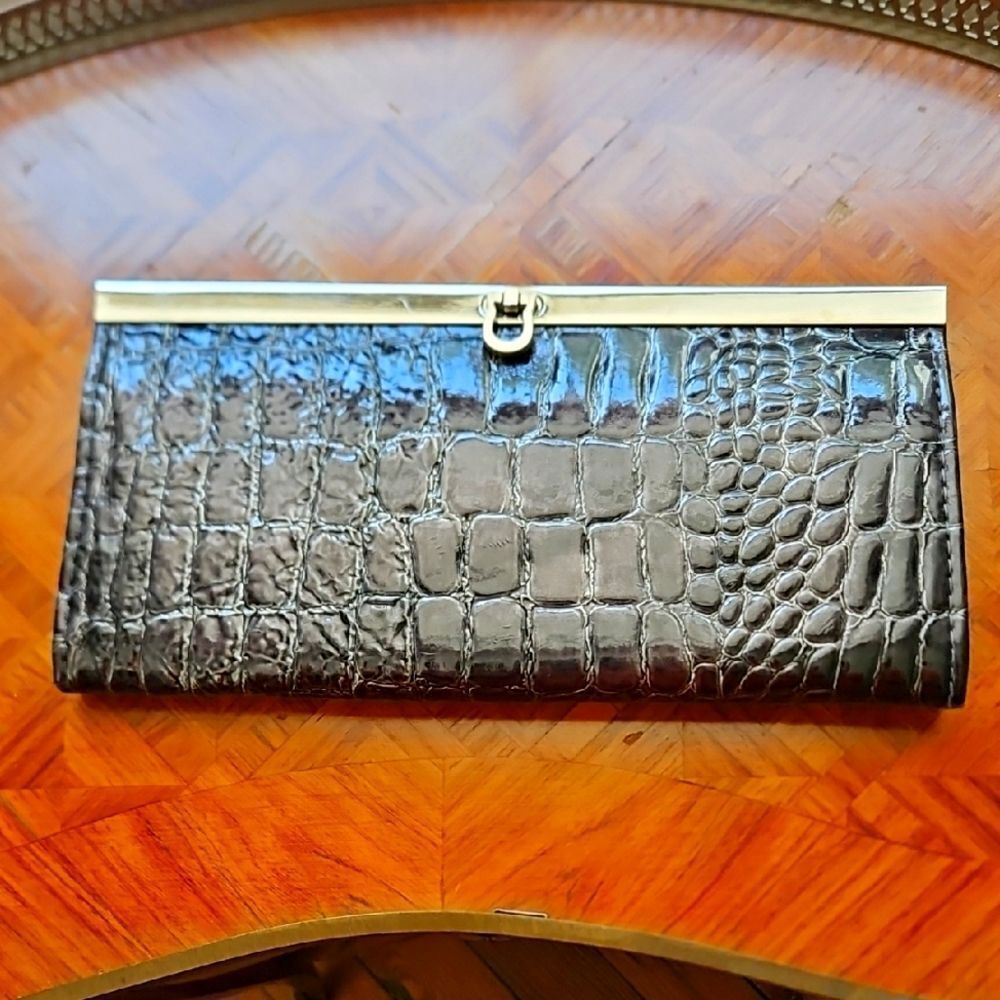 Crocodile-Embossed Wallet